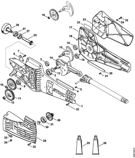 Máquinas especiales (PC, SP, MC) SP 481 Caja reductora de la marca Stihl