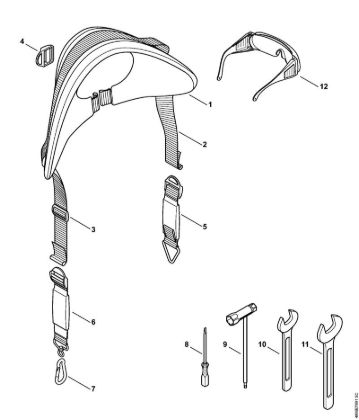 Máquinas especiales (PC, SP, MC) SP 481 Cinturón de porte, Herramientas, Accesorí­es extra de la marca Stihl