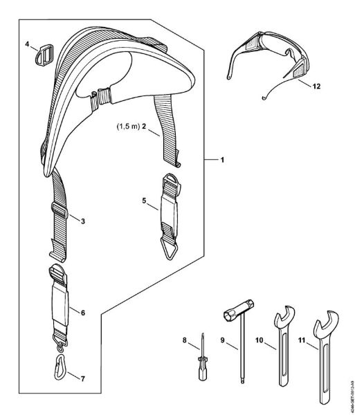 Máquinas especiales (PC, SP, MC) SP 482 Cinturón de porte, Herramientas, Accesorí­es extra de la marca Stihl