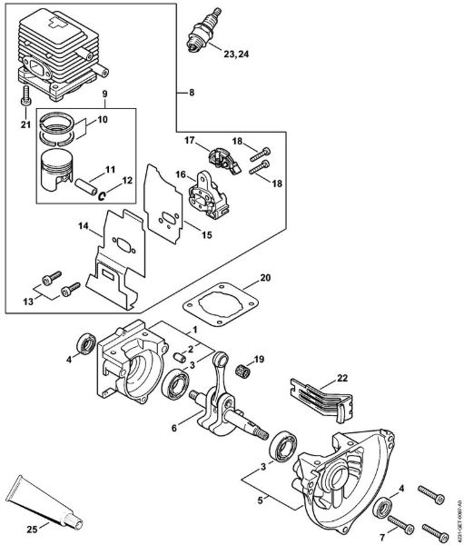 Máquinas especiales (PC, SP, MC) SP 81 Cárter del cigüeóal, Cilindro de la marca Stihl
