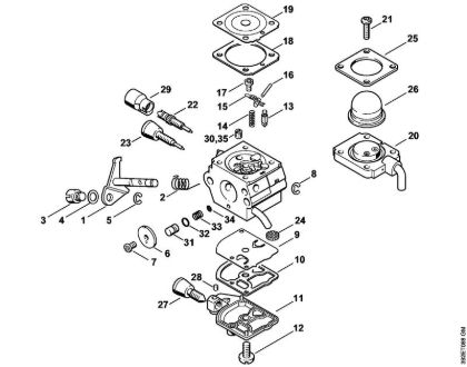 Máquinas especiales (PC, SP, MC) SP 81 Carburador C1Q-S80 BR (41.2017) de la marca Stihl