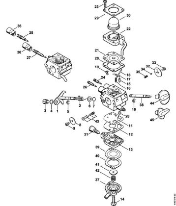 Máquinas especiales (PC, SP, MC) SP 90 Carburador C1Q-S177, C1Q-S171, C1Q-S174, C1Q-S131 de la marca Stihl