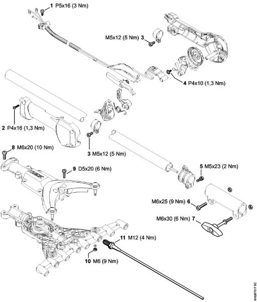 Máquinas especiales (PC, SP, MC) SP 92 TC-E Pares de apriete de la marca Stihl