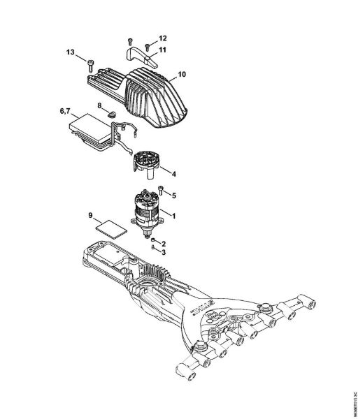 Máquinas especiales de acumulador (SPA) SPA 65 Motor eléctrico de la marca Stihl