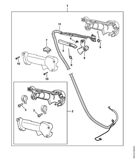 BC 230 BC 230 Empuóadura de mando de la marca Stihl