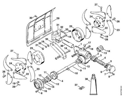 BC 3, BC 20, BC 30, BC 35, BC 40 BC 40 Cultivador de suelos BC 40 de la marca Stihl