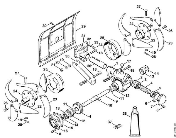 BC 3, BC 20, BC 30, BC 35, BC 40 BC 40 Cultivador de suelos BC 40 de la marca Stihl