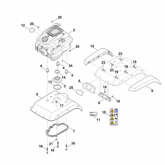 Imagen de C - Cubierta del motor MH 445.1 R