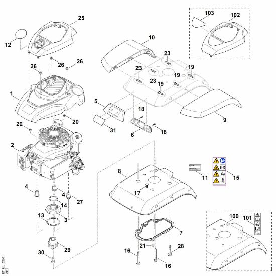 Imagen de C - Cubierta del motor MH 685.0