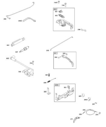 B&S - 08â  08P502-0024-H1 B - Armadura, mandos, sistema eléctrico, resorte de regulador, encendido, bují­a de encendido de la marca Stihl