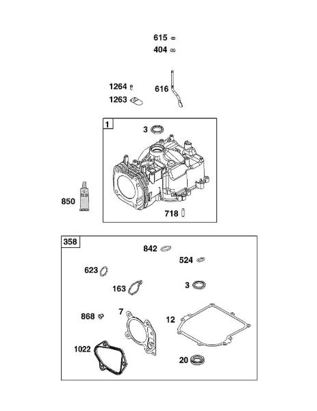 B&S - 08â  08P502-0131-H1 G - CONJUNTO DE CILINDROS de la marca Stihl