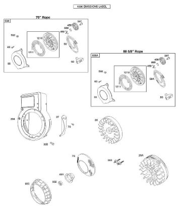 B&S - 09â  093312-0182-B1 B - Carcasa/revestimientos ventilador, volante, arranque con rebobinado de la marca Stihl