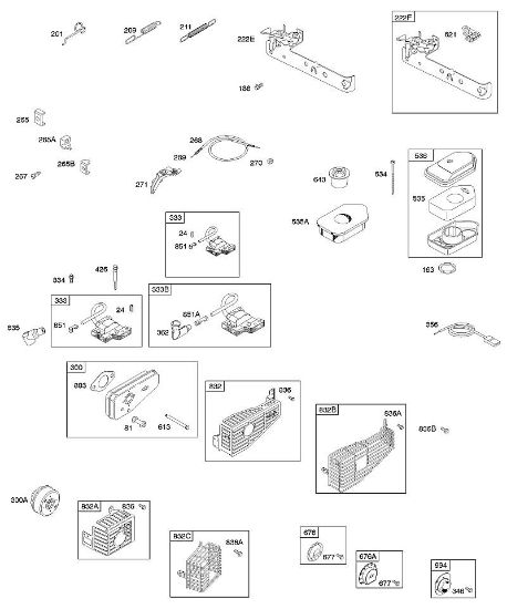 B&S - 09â  09D902-2236-B1 A - Depurador de aire, mandos, sistema de escape, resorte de regulador, encendido de la marca Stihl