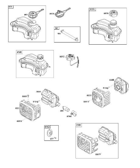 B&S - 09â  09P602-0009-F1 F - Sistema de escape, suministro de combustible de la marca Stihl