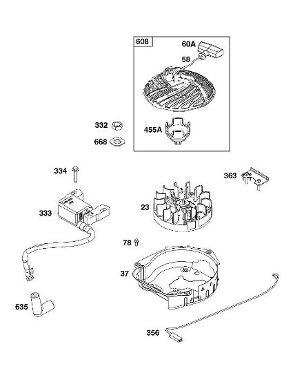 B&S - 09â  09P702-0240-H5 J - CONJUNTO DE RUEDA VOLANTE, ENCENDIDO Y MOTOR DE ARRANQUE de la marca Stihl