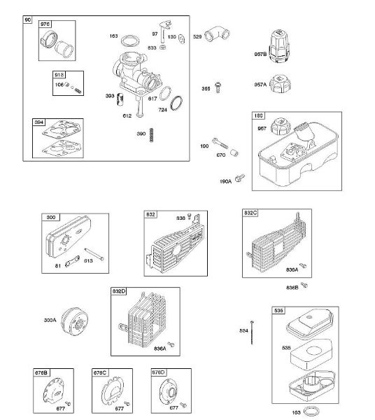 B&S - 09â  09T502-0147-B1 A - Depurador de aire, carburador, sistema de escape, suministro de combustible de la marca Stihl