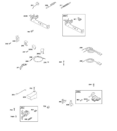 B&S - 09â  09T502-0147-B1 C - Freno, mandos, cubiertas, resorte de regulador, encendido de la marca Stihl
