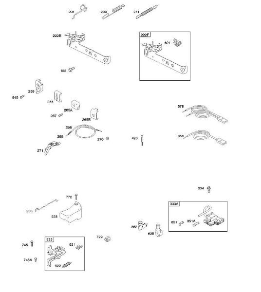 B&S - 09â  09T502-2236-B1 C - Freno, mandos, cubiertas, resorte de regulador, encendido de la marca Stihl
