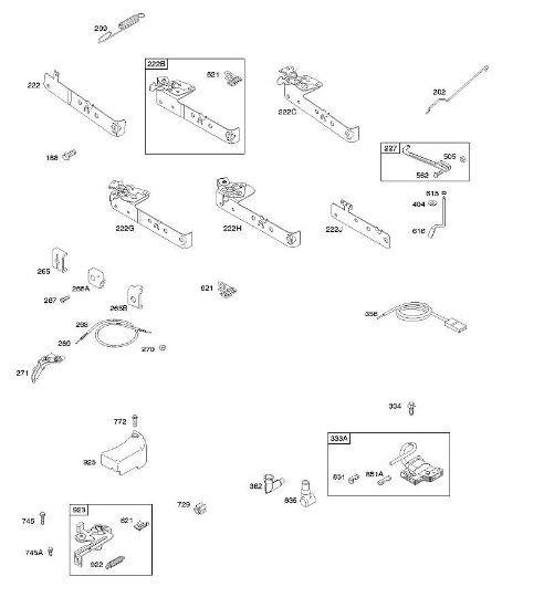 B&S - 09â  09T602-0126-H1 C - Freno, mandos, resorte de regulador, encendido de la marca Stihl