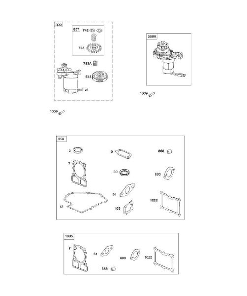 B&S - 10â  100602-0160-H8 F - Motor de arranque eléctrico/Juegos de juntas de la marca Stihl