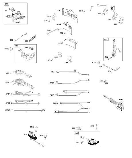 B&S - 10â  100602-0161-H8 B - Generador, freno, mandos, resorte de regulador, encendido de la marca Stihl