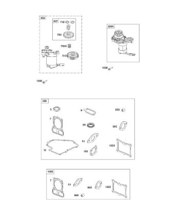 B&S - 10â  100602-2118-B8 F - Motor de arranque eléctrico/Juegos de juntas de la marca Stihl