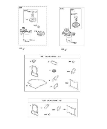 B&S - 10â  100802-0126-B8 F - Motor de arranque eléctrico/Juegos de juntas de la marca Stihl