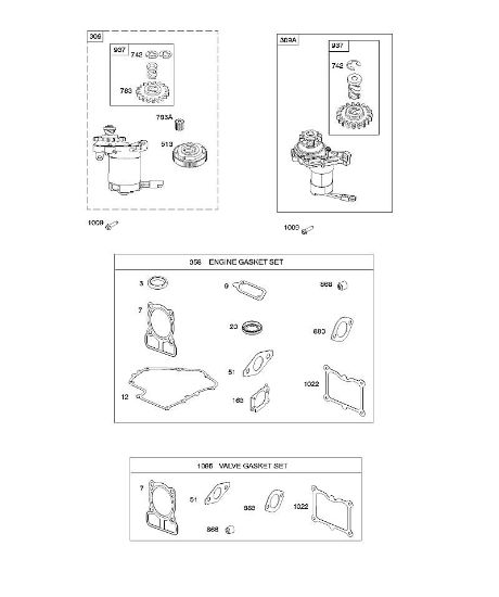 B&S - 10â  100802-0126-B8 F - Motor de arranque eléctrico/Juegos de juntas de la marca Stihl