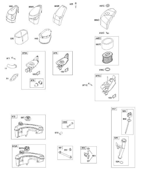 B&S - 10â  100802-0126-H8 A - Depurador de aire, suministro de combustible, lubricación de la marca Stihl