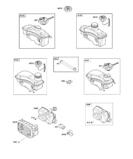 B&S - 10â  103M02-0061-H1 G - Sistema de escape, suministro de combustible de la marca Stihl