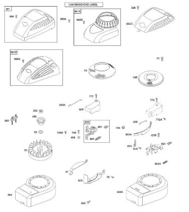 B&S - 10â  10A902-2128-E1 B - Carcasa/revestimientos ventilador, freno, volante de la marca Stihl