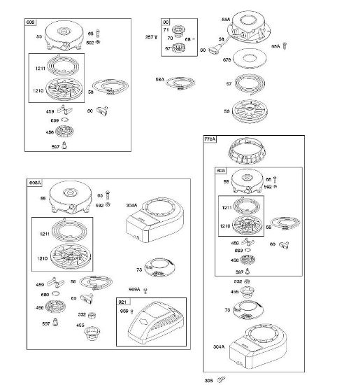 B&S - 10â  10A902-2128-E1 G - Arranque con rebobinado de la marca Stihl
