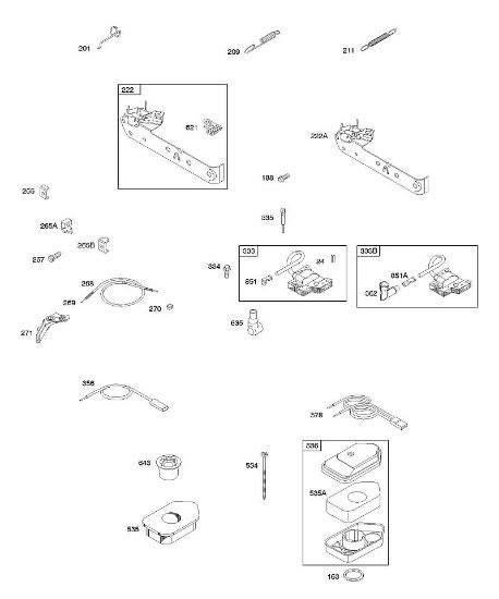 B&S - 10â  10D902-0111-B1 A - Depurador de aire, mandos, resorte de regulador, encendido de la marca Stihl