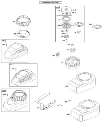 B&S - 10â  10D902-0136-B1 B - Carcasa/revestimientos ventilador, volante, arranque con rebobinado de la marca Stihl