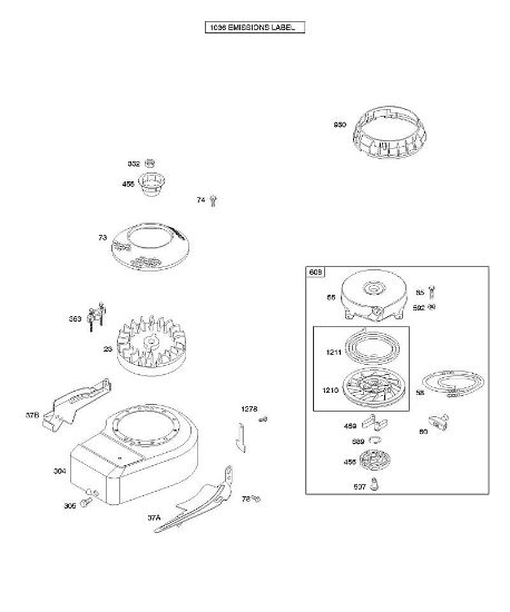 B&S - 10â  10F902-0110-B1 B - Carcasa/revestimientos ventilador, volante, arranque con rebobinado de la marca Stihl