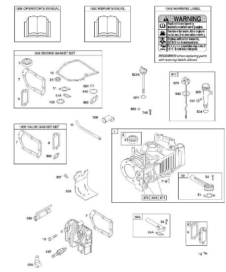 B&S - 10â  10F902-0111-B1 F - Cilindro, culata, juego de juntas motor, juego de juntas válvula, lubricación de la marca Stihl