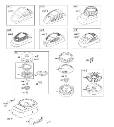 B&S - 10â  10T502-1111-B1 B - Carcasa/revestimientos ventilador, volante, arranque con rebobinado de la marca Stihl
