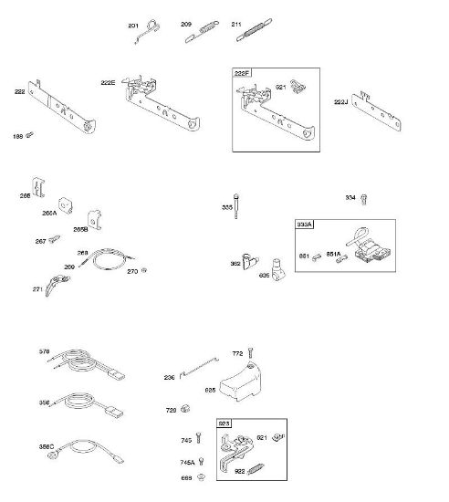 B&S - 10â  10T502-1111-B1 C - Freno, mandos, resorte de regulador, encendido de la marca Stihl
