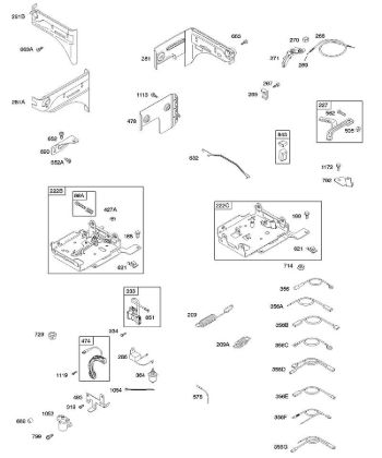 B&S - 11â  110412-0153-E1 H - Paneles, mandos, resortes, alternador, cables de la marca Stihl