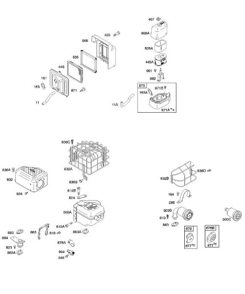 B&S - 11â  110492-0165-E1 A - Depurador de aire, silenciador de la marca Stihl
