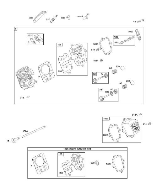 B&S - 11â  110492-0165-E1 C - Culata, juego de juntas válvula de la marca Stihl