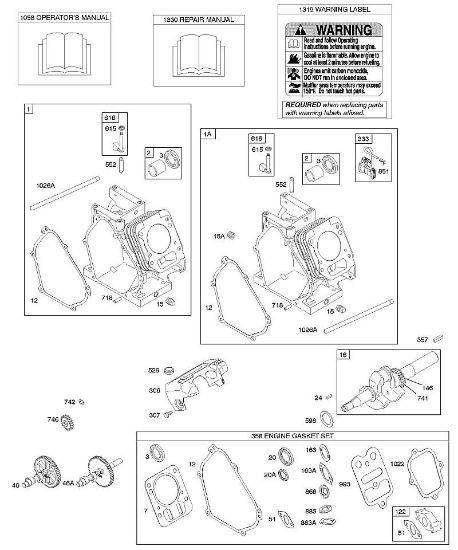 B&S - 11â  110492-0165-E1 D - Cilindros, cigüeóal, juego de juntas motor de la marca Stihl