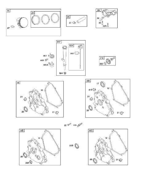 B&S - 11â  110492-0165-E1 I - Pistón/segmentos/biela, cubiertas de cárter cigüeóal de la marca Stihl