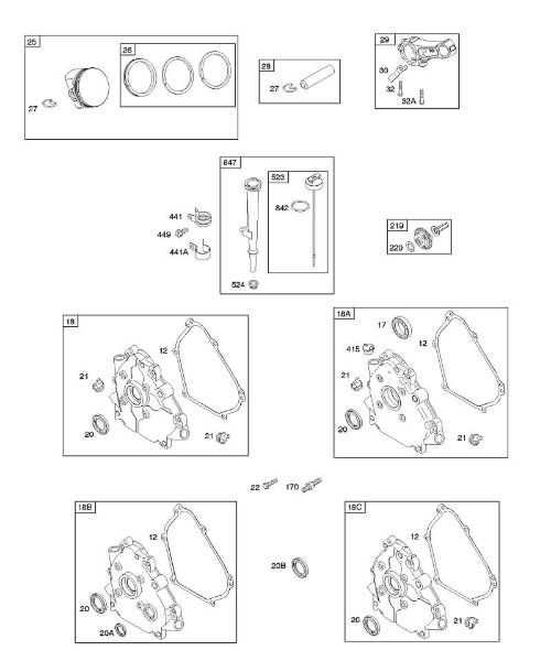 B&S - 11â  110492-0165-E1 I - Pistón/segmentos/biela, cubiertas de cárter cigüeóal de la marca Stihl