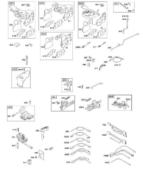 B&S - 12â  121602-0379-E1 C - Freno, mandos, resorte de regulador, encendido de la marca Stihl
