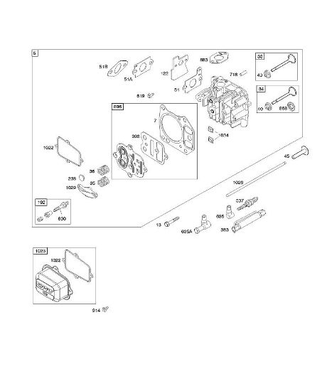 B&S - 12â  121602-0379-E1 F - Culata de la marca Stihl