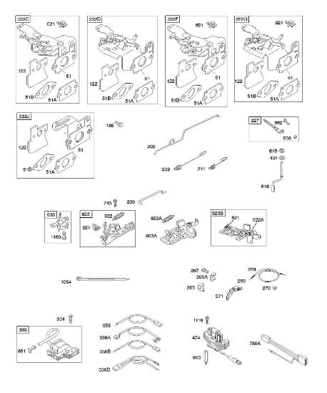 B&S - 12â  122602-0194-E1 E - Mandos, freno volante, resorte de regulador, encendido de la marca Stihl