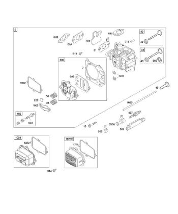 B&S - 12â  122672-0107-E1 F - Culata de la marca Stihl