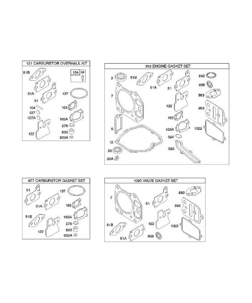 B&S - 12â  122672-0107-E1 G - Juegos/Juegos de juntas de la marca Stihl