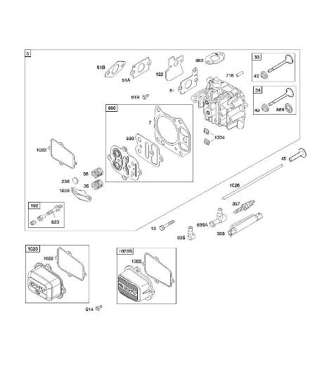 B&S - 12â  122672-0134-E1 F - Culata de la marca Stihl